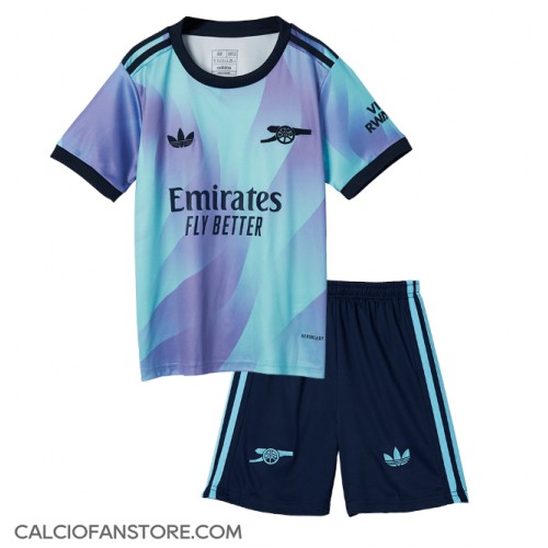 Maglia Calcio Arsenal Terza Divisa Bambino 2024-25 Manica Corta (+ pantaloncini)